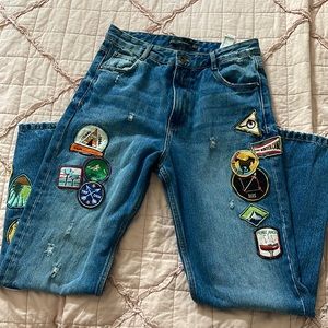 ZARA PATCHWORK JEANS